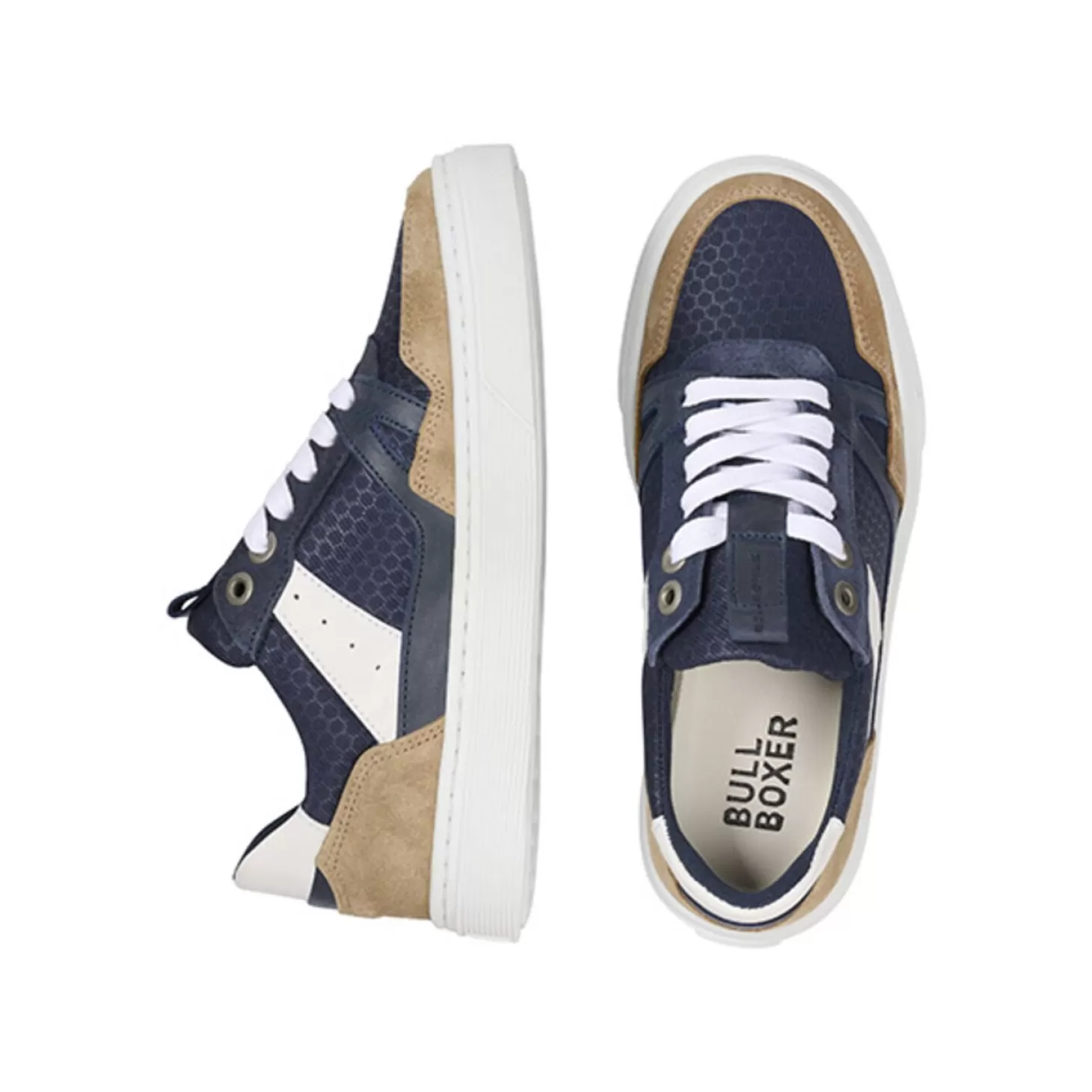 Bullboxer Sneaker Beige-Navy Aop009E5L_Benykb Fashion