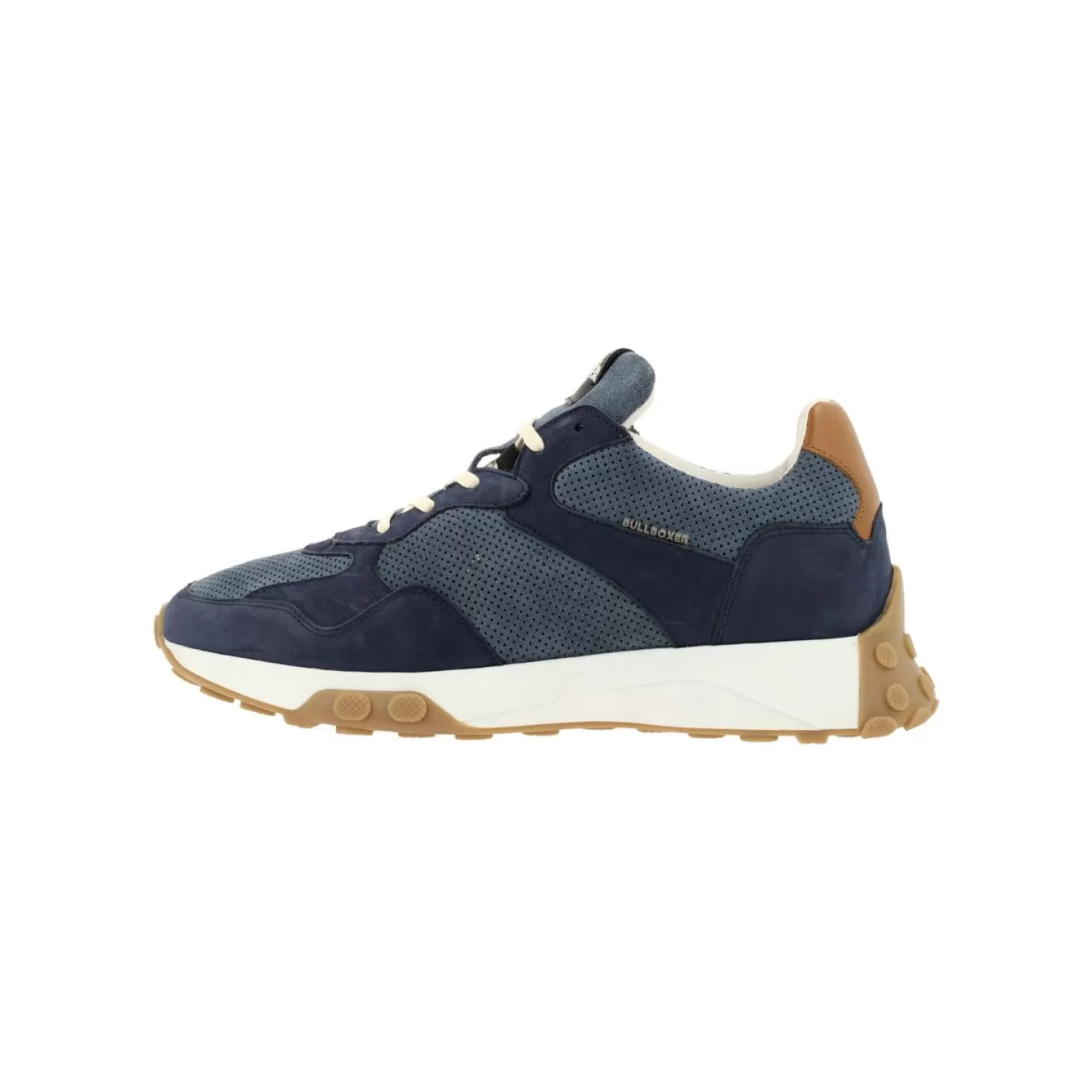 Bullboxer Sneaker Laag Blauw/Tan 170P21384Abluesu Clearance