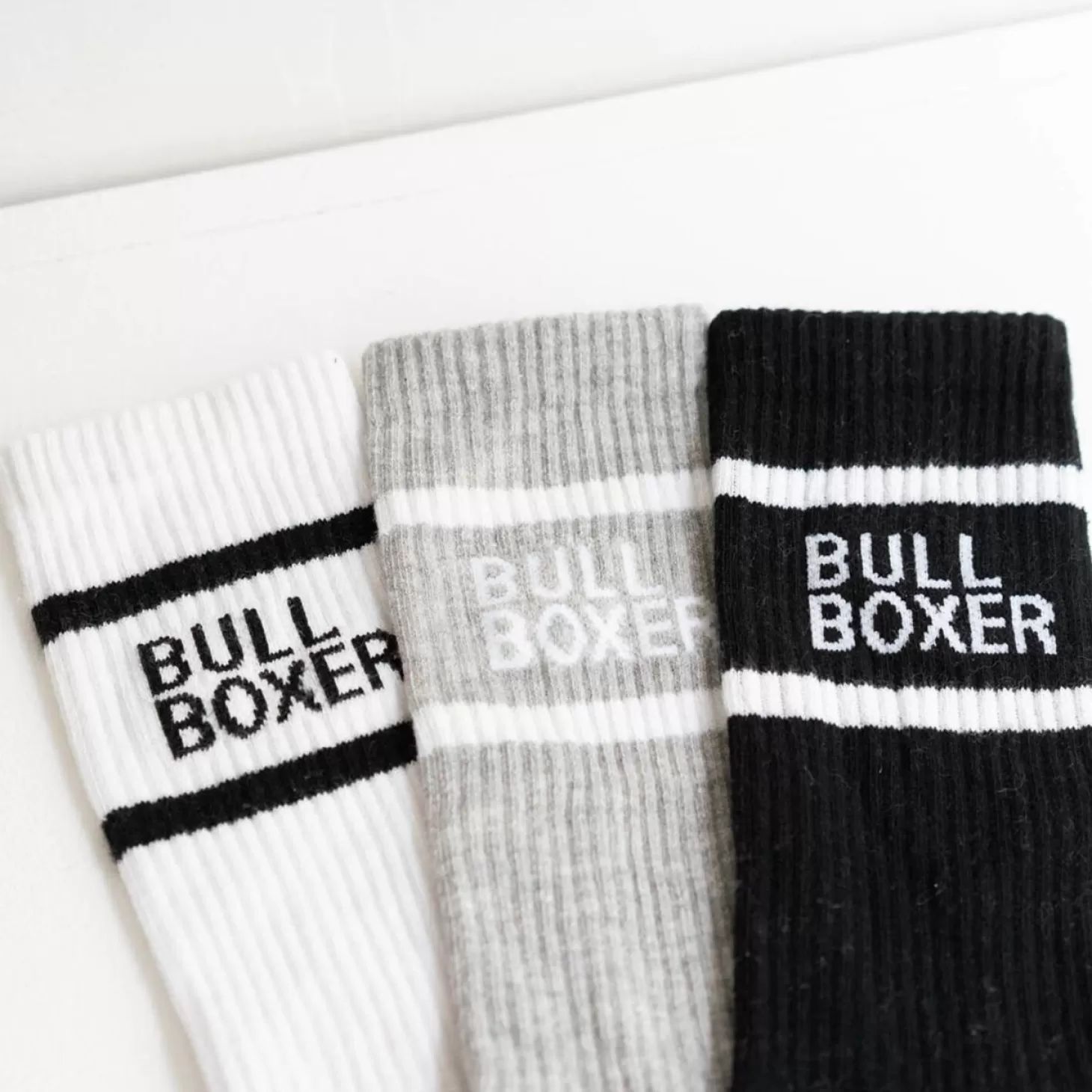 Bullboxer Sokken Vrouwen Wit/Zwart/Grijs 3-Pack Best